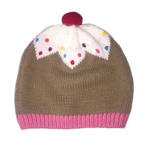 Brown Sprinkle Cupcake Winter Hat 6-12 mon